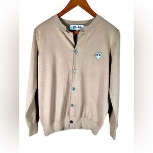 Comme des Garcons PLAY Cardigan with White Heart Patch UNISEX